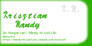 krisztian mandy business card